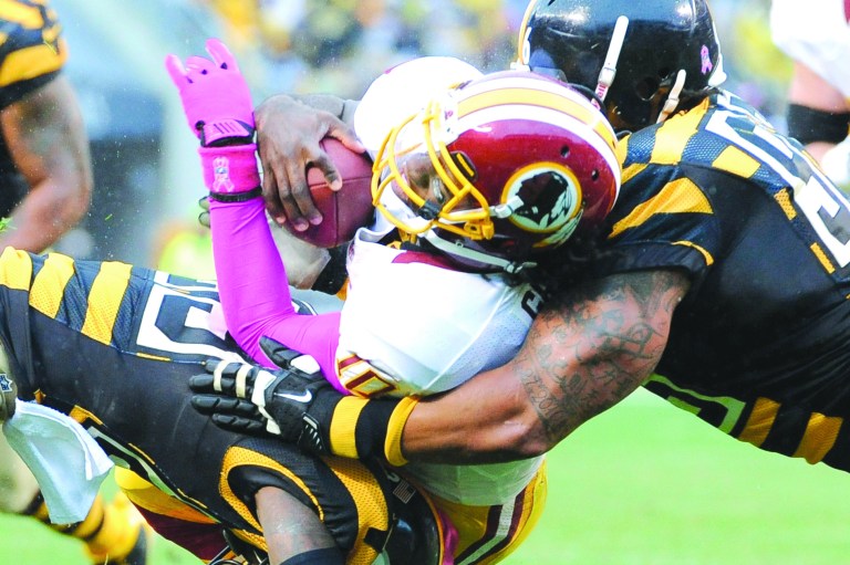 Joe Sargent/Getty Images
The Steelers held tight end Logan Paulsen and the Redskins to a season-low 255 yards of offense in Pittsburgh on Sunday.