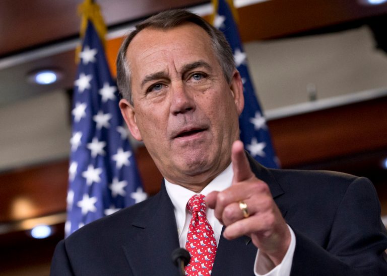 This photo taken Dec. 12, 2013 shows House Speaker John Boehner of Ohio speaking during a news conference on Capitol Hill in Washington. Republican leaders and several hard-right groups are in the throes of a bitter political divorce marked by name-calling and deep suspicions. The eagerness of Boehner and Senate Minority Leader Mitch McConnell to lash out at groups that have given them fits for the past few years has unshackled others in the Republican ranks, who bluntly question the motivation of organizations such as the Senate Conservatives Fund, Heritage Action, Madison Project and Club for Growth.  (AP Photo/J. Scott Applewhite)