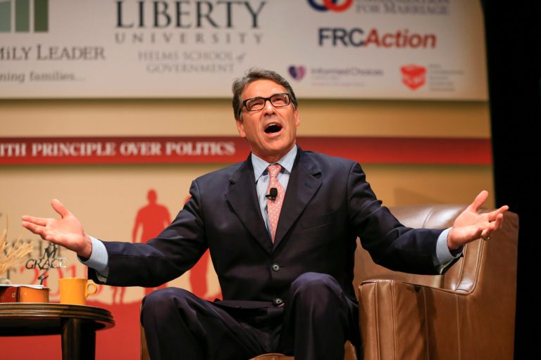Republican presidential candidate, former Texas Gov. Rick Perry, speaks at the Family Leadership Summit in Ames, Iowa, Saturday, July 18, 2015. (AP Photo/Nati Harnik)