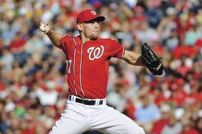Jonathan Ernst/Getty ImagesWashington Nationals pitcher Stephen Strasburg averaged six innings in his first 11 starts this season.