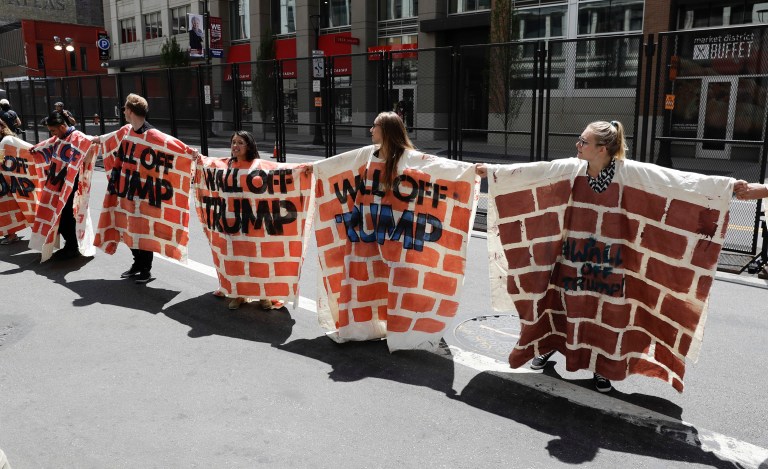 Pluralities in both states said the wall is a 