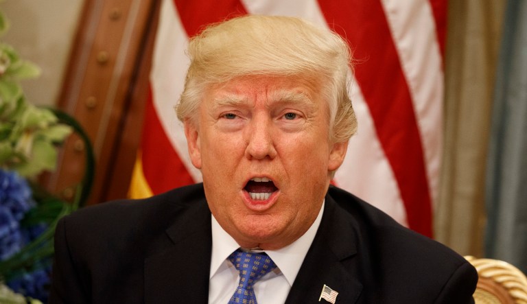 President Trump expressed support for Saudi Arabian leaders Monday on Twitter, following surprise arrests over the weekend of influential Saudi princes, military officers, businessmen, and governmental ministers overseen by the crown prince of Saudi Arabia. (AP Photo/Evan Vucci, files)