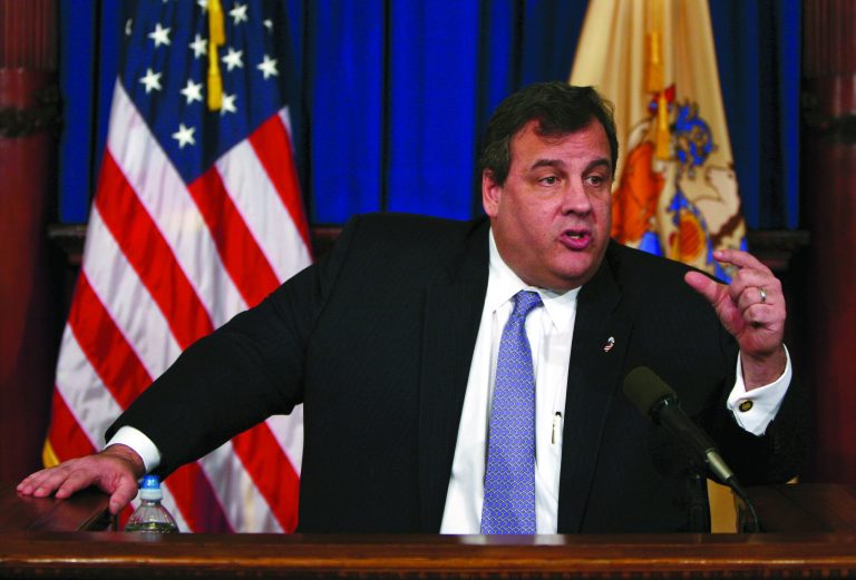 In this photo provided by the Office of the Governor of New Jersey, Gov. Chris Christie speaks at a news conference at New Jersey's State House Jan. 2, 2013, in Trenton, N.J. Christie, blasted his party's 