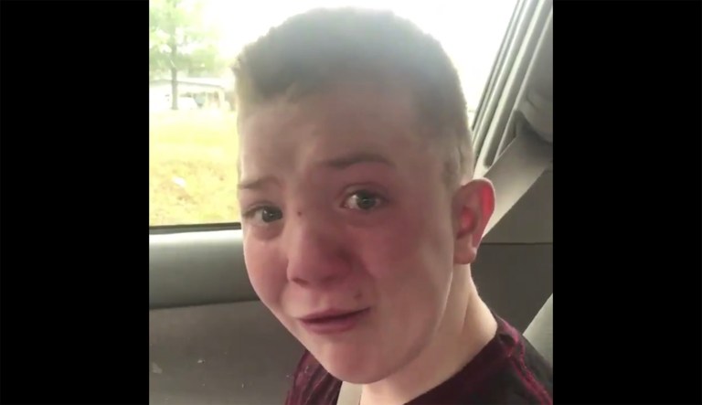 The latest viral movement involves young Keaton Jones, a boy in Tennessee who has experienced brutal bullying for everything from his nose to how he talks. (Image courtesy screenshot)