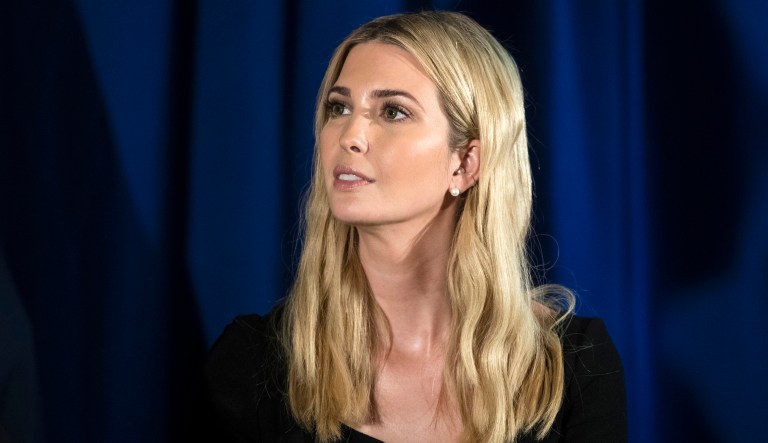 First daughter and White House adviser Ivanka Trump seemed unaware or impervious to the complaints. (AP Photo/Matt Rourke)