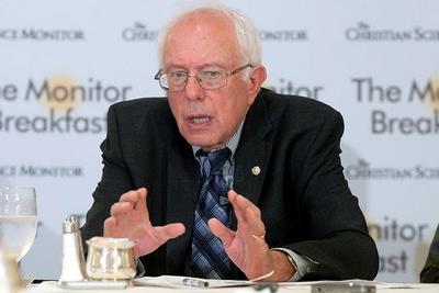 Sen. Bernie Sanders. Michael Bonfigli/The Christian Science Monitor