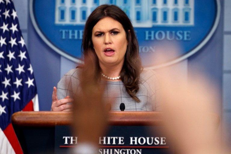 Sanders pushed back on the notion that the secretaries of defense, state, and the chief of staff 