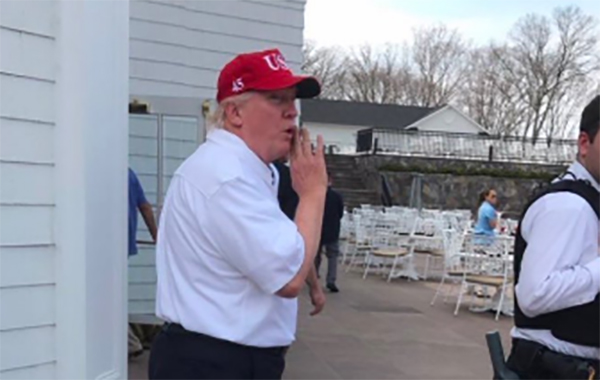 Journalists suspicious of a Trump golfing cover-up