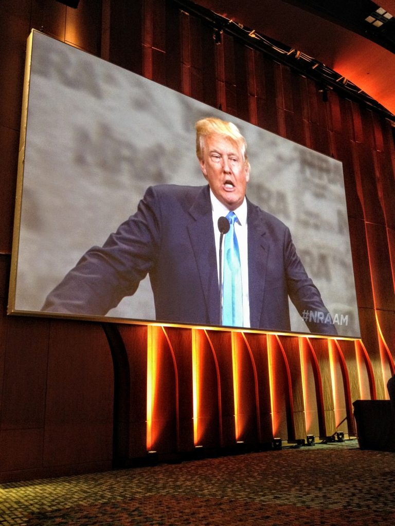 Donald Trump spoke to the NRA convention in Nashville, Tenn., last year.