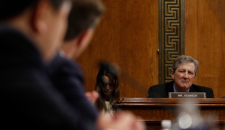 During his confirmation hearing before the Senate Judiciary Committee this week, Sen. John Kennedy asked Matthew Spencer Petersen and four other nominees which of them had not tried a case to verdict in a courtroom. (AP Photo/Carolyn Kaster)