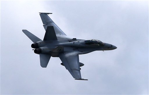 A single-seat fighter jet from Marine Attack Fighter Squadron 232 crashed near Royal Air Force Lakenheath in England, according to a release from Marine Corps Air Station Miramar, California. (AP Photo/Bullit Marquez)