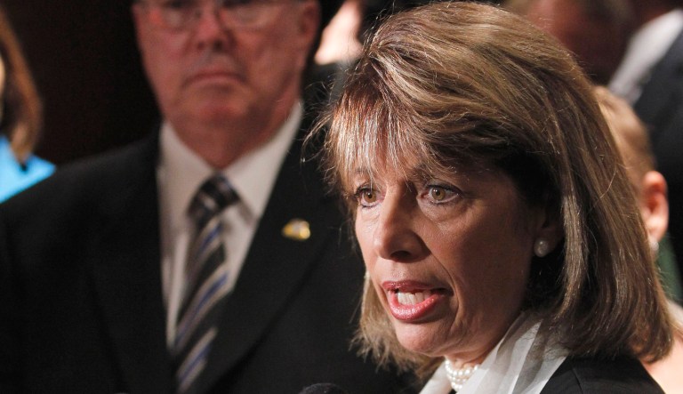Rep. Jackie Speier, D-Calif., is a co-sponsor of the resolution, even though it doesn't go nearly as far as her own bill. (AP Photo/Charles Dharapak)