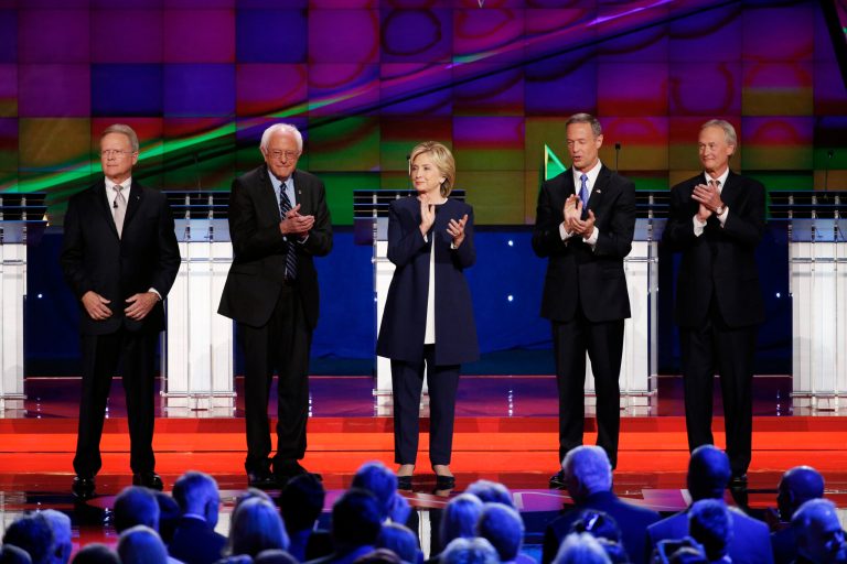 Democratic presidentialÂ candidates named ISIS, nuclear weapons and climate change as some of the biggest threats facing the country. (AP Photo/John Locher)