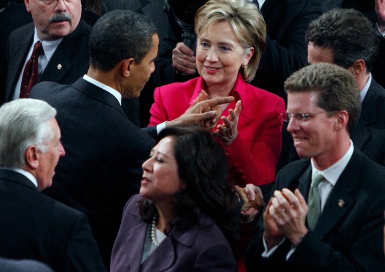 The secret-leaking website DCLeaks went down on Wednesday evening, shortly after posting documents it says were obtained by hacking a key aide to Hillary Clinton at the State Department. (AP Photo)