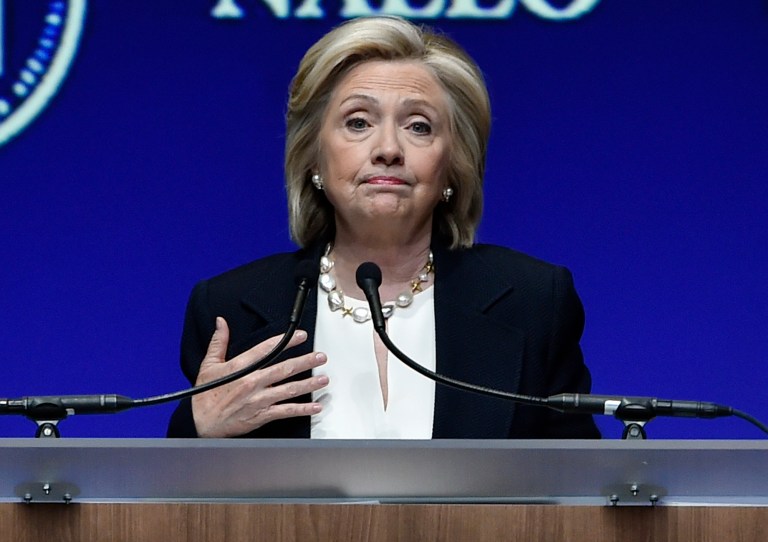 Democratic presidential candidate Hillary Rodham Clinton speaks at the National Association of Latino Elected and Appointed Officials, Thursday, June 18, 2015, in Las Vegas. (AP Photo/David Becker)