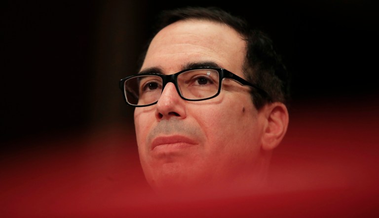 The inspector general first began investigating Mnuchin's travel after Mnuchin took a trip to Kentucky in August to determine if he used the trip to capture an optimal view of the solar eclipse with his wife, Louise Linton. (AP Photo/Manuel Balce Ceneta)