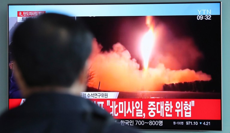 Secretary of State Rex Tillerson's team has refused to consider direct talks with North Korea until the regime stops testing ballistic missiles and agrees that the negotiations would result in the loss of its nuclear weapons. (AP Photo/Lee Jin-man)