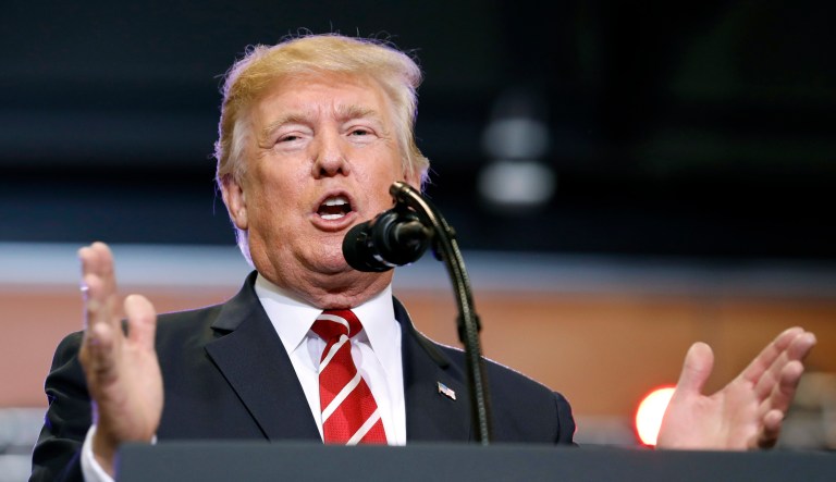 President Trump must stop being even-handed in his condemnations. He should focus his condemnation on extreme right-wing bigots who speak and act in his name and leave it to those of us on the left to focus our condemnation on left-wing extremists and bigots. (AP Photo/Alex Brandon)