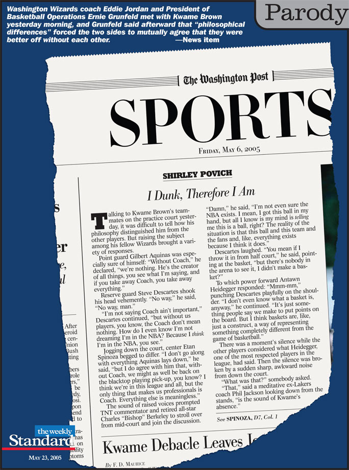 I dunk, therefore I am.