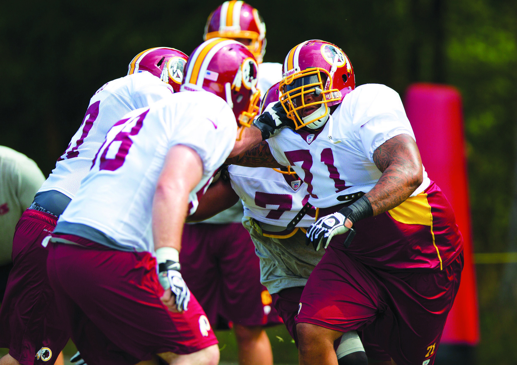 Redskins block out offensive line injuries