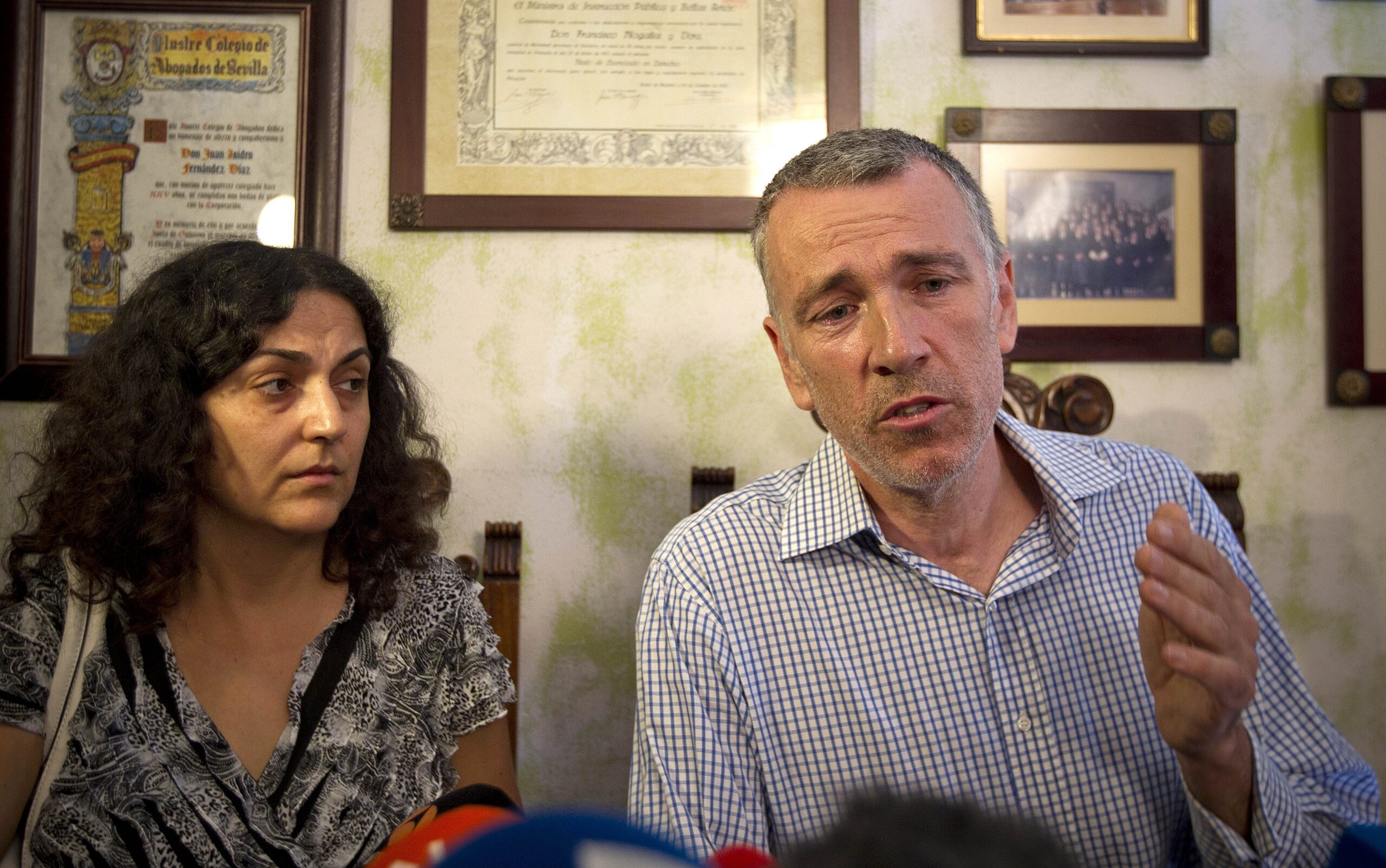 British parents reunite with ill son at hospital