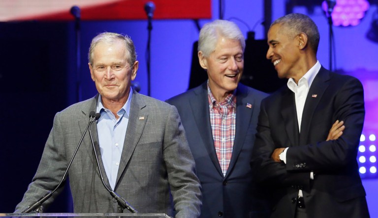 After former President George W. Bush's strong rebuke of President Trump, Democrats seem to have forgotten about the human, economic, and environmental costs that Bush thrusted onto the country, the wars, the Hurricane Katrina response, and so much else. (AP Photo/LM Otero)