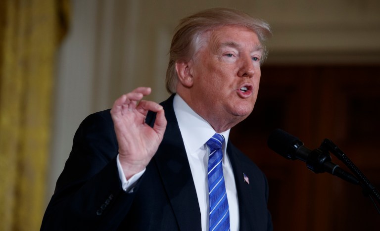 There has been inconsistency to how members in the White House have characterized the significance of Trump's tweets. (AP Photo/Evan Vucci)