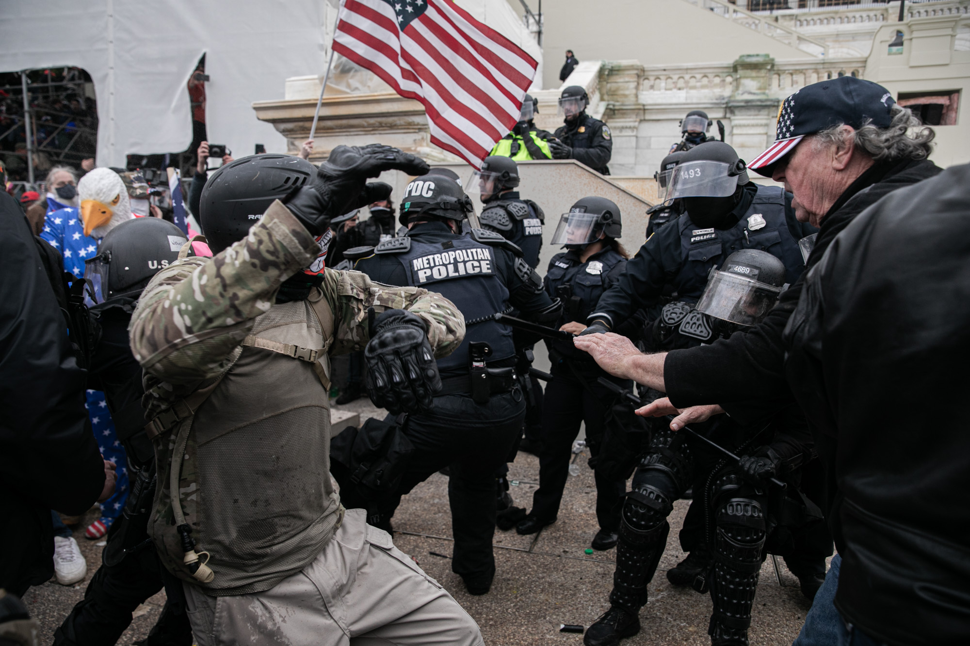 Pro-Trump supporters storm the U.S Capitol, after President Trump held a rally in Washington D.C., Wednesday, December 6, 2020.