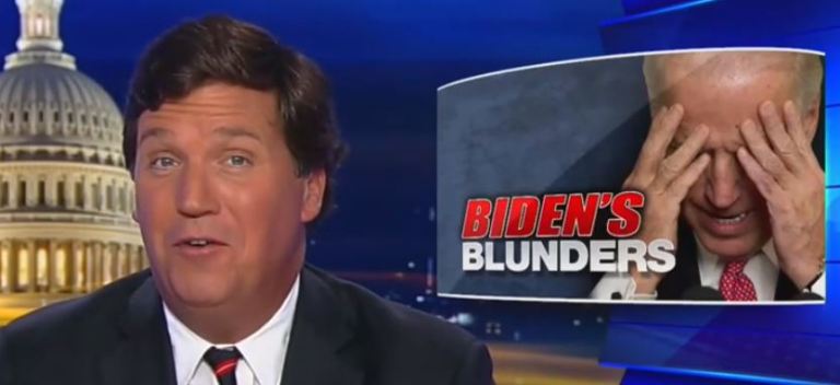 'I just drooled on myself': Tucker Carlson left in stitches as Mark Steyn riffs on Biden flubs