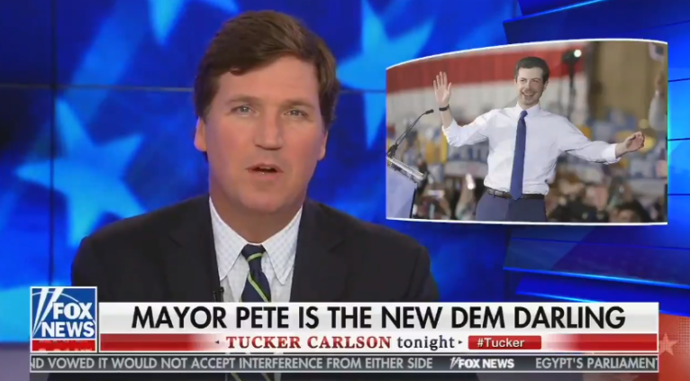 Tucker Carlson: ‘Naughty’ media ‘all in’ on consuming ‘every last drop of Buttigeig, yum’