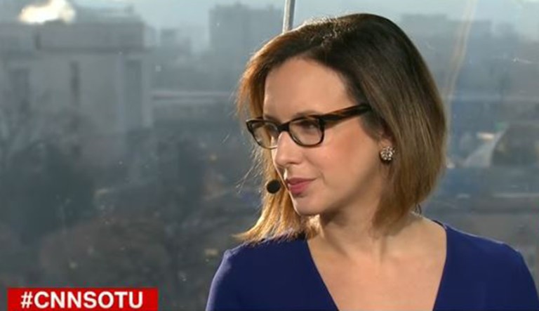 Sarah Isgur is shown.