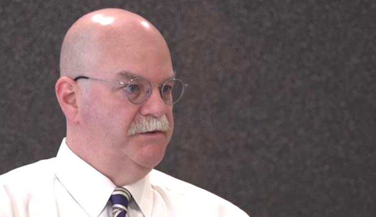 Vickers Cunningham is pictured in an interview.