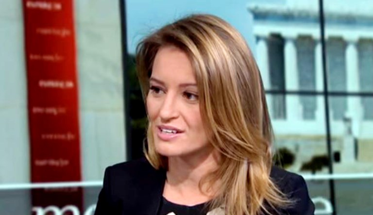 MSNBC Katy Tur speaks during an interview.