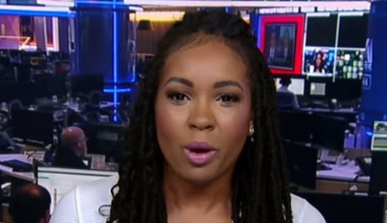 Rochelle Ritchie, a political commentator, speaks during a television appearance.