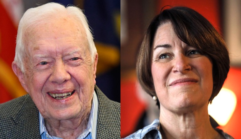 Jimmy Carter and Amy Klobuchar.