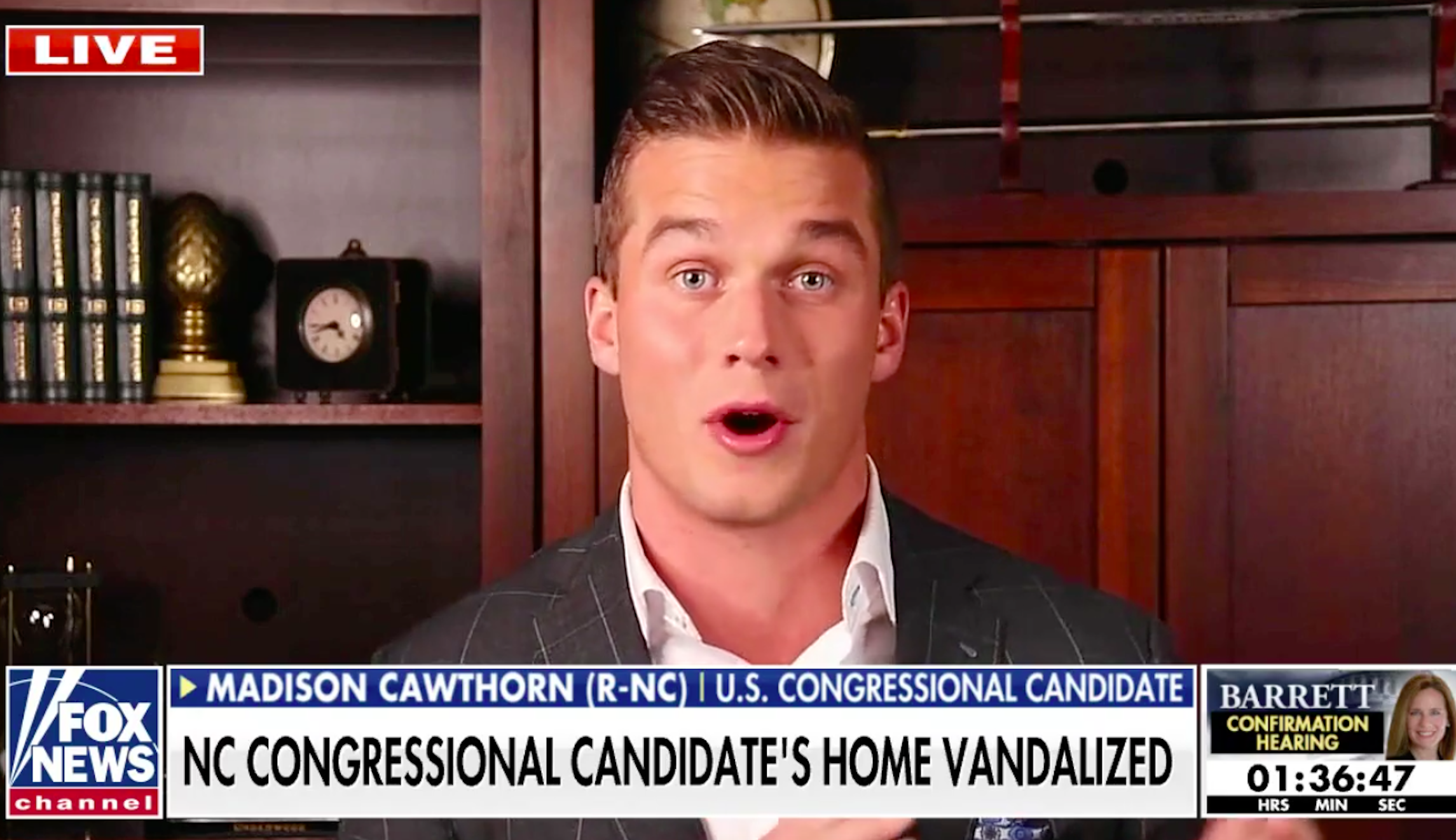GOP congressional candidate Madison Cawthorn says vandals struck North Carolina home