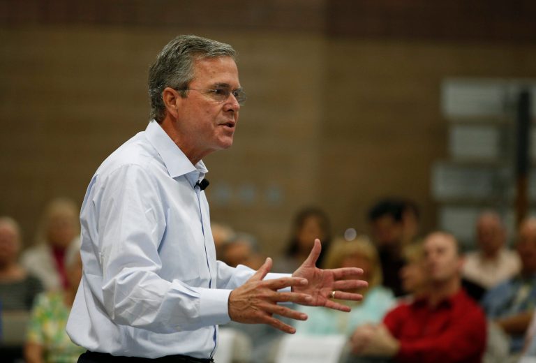 Republican presidential candidate, former Florida Gov. Jeb Bush speaks at a campaign event Saturday, June 27, 2015, in Henderson, Nev. (AP Photo/John Locher)
