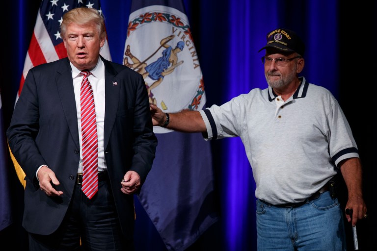 Trump has come under fire for joking he received the Purple Heart in an 