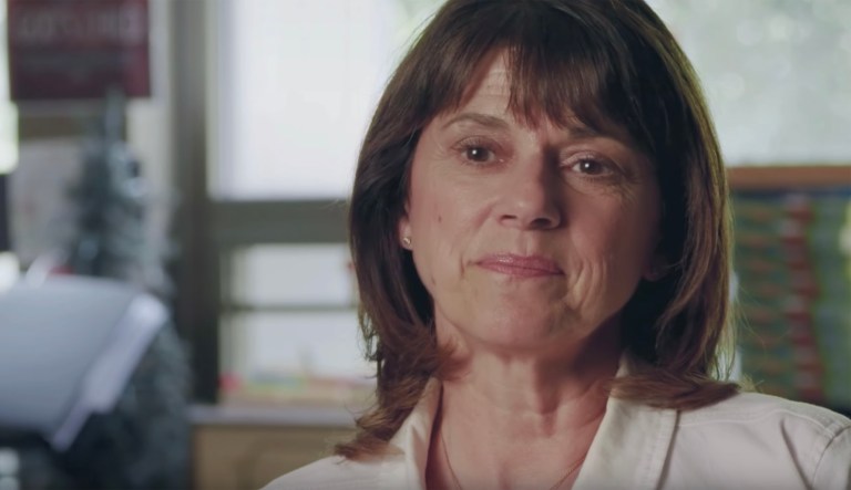Wisconsin State Sen. Leah Vukmir (pictured above) is running against Kevin Nicholson in the Republican primary for U.S. Senate. She herself tried to get Steve Bannon's endorsement, but Nicholson received it instead. Yet, after the former White House advisor went sideways with President Trump, she wants Bannon's ghost to keep haunting her opponent. (Screenshot via YouTube)