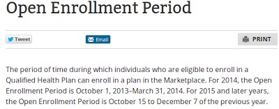 ‘Proposed’ Changes in 2014 Open Enrollment Dates Already Changed on Obamacare Website