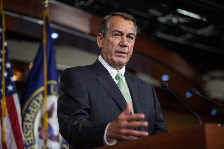 House Speaker John Boehner of Ohio speaks during a news conference on Capitol Hill in Washington. (Graeme Jennings/Washington Examiner)