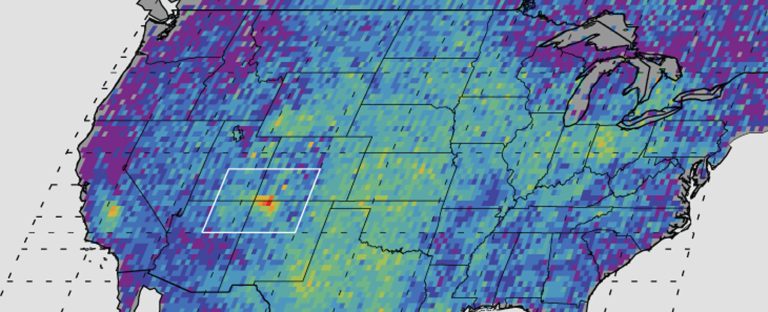 Satellite sees hot spot of methane in US Southwest