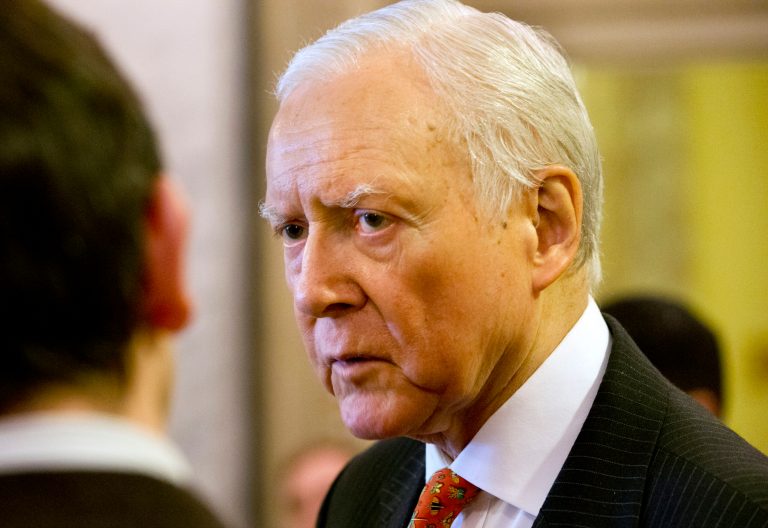In this Jan. 29, 2015 file photo, Senate Finance Committee Chairman Sen. Orrin Hatch, R-Utah in the Senate chamber on Capitol Hill in Washington. (AP Photo/Jacquelyn Martin, File)