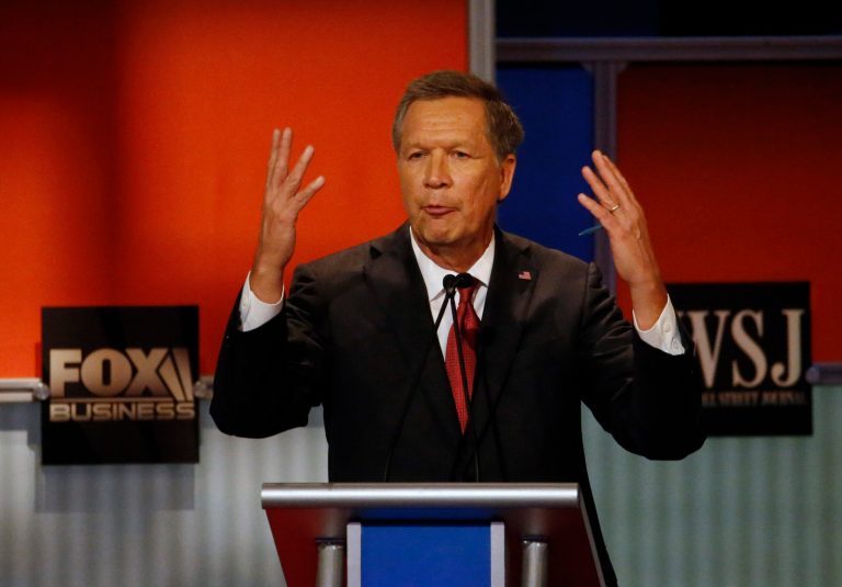 At several points during the debate, John Kasich attempted to cut in when one of his rivals was speaking or when the moderators were about to pivot to a different subjectÂ on whichÂ he had yet toÂ give his two cents. (AP Photo)