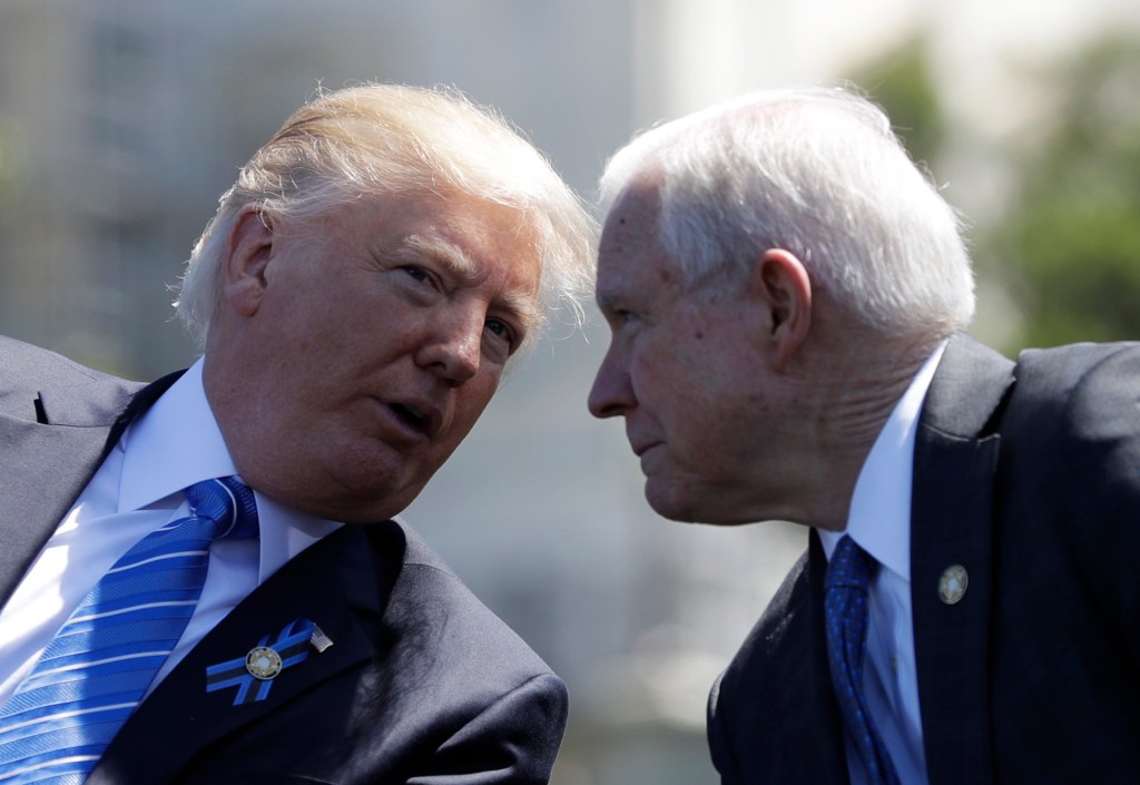 Trump has no comment on whether Sessions will stay after November