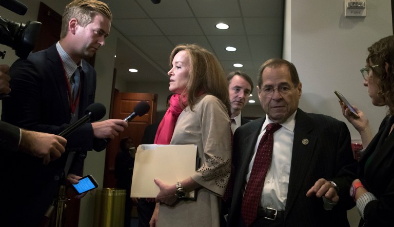 Rep. Kathleen Rice, D-N.Y., complained that harassment wasn't being addressed adequately in the House Democrats' weekly meeting. (AP Photo/J. Scott Applewhite)
