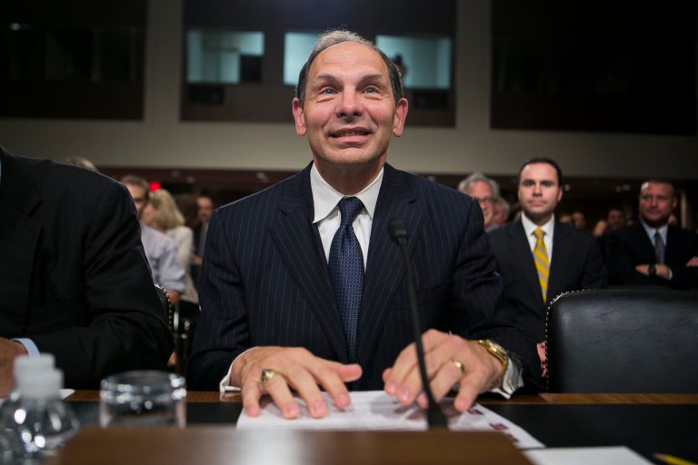 Veterans Affairs nominee Robert McDonald arrives at the Senate Veterans Affairs Committee on Capitol Hill, in Washington, on July 22nd, 2014.
(Graeme Jennings/Examiner)
