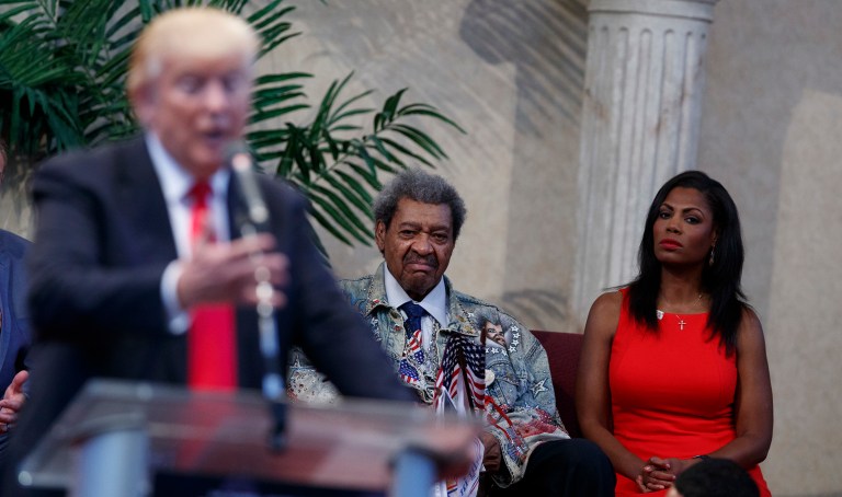 President-elect Trump's transition team announced on Wednesday that Omarosa Manigault will serve as director of the Office of Public Liaison in the Republican's White House. (AP Photo/ Evan Vucci)