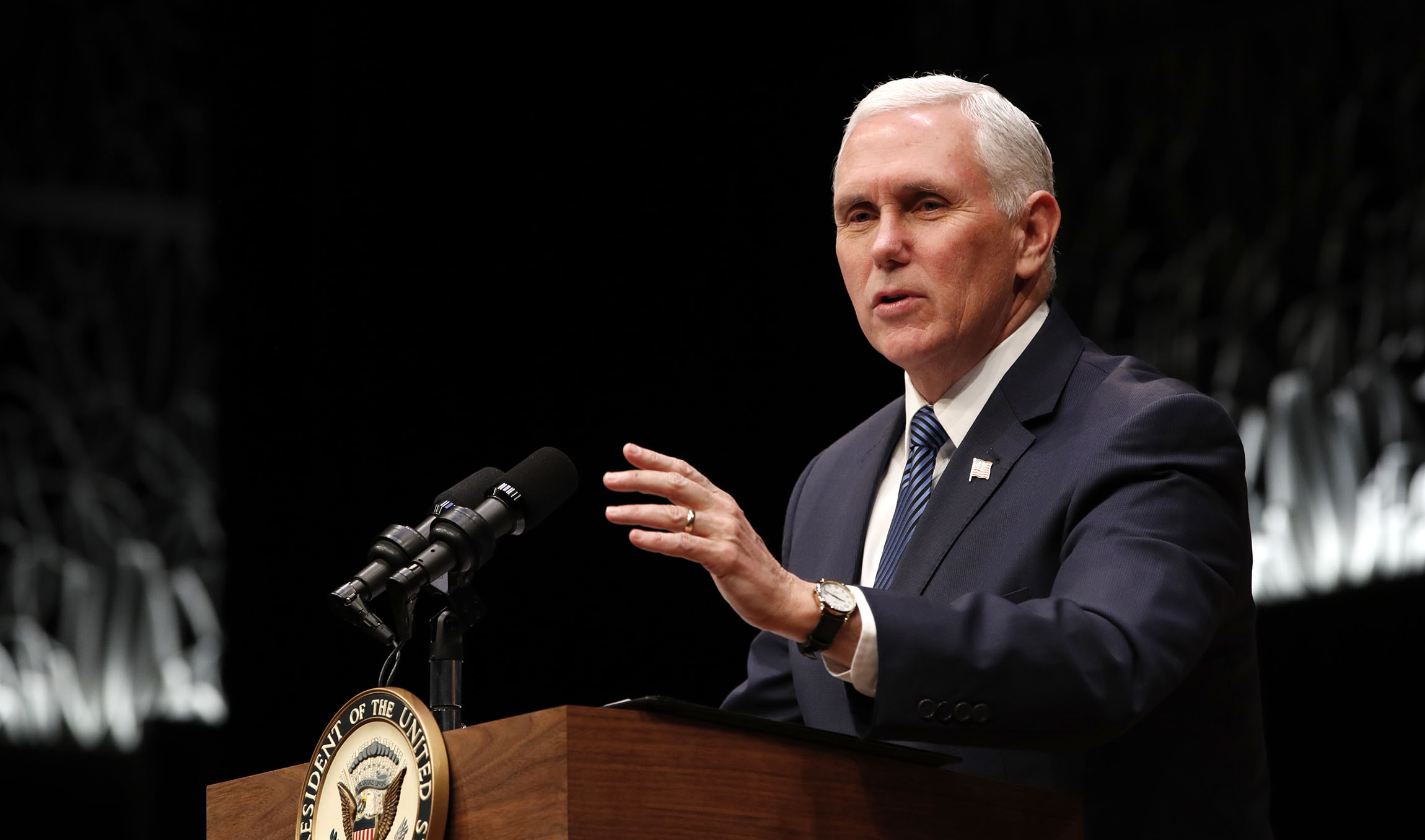 Mike Pence vows action on school safety after deadly Florida shooting