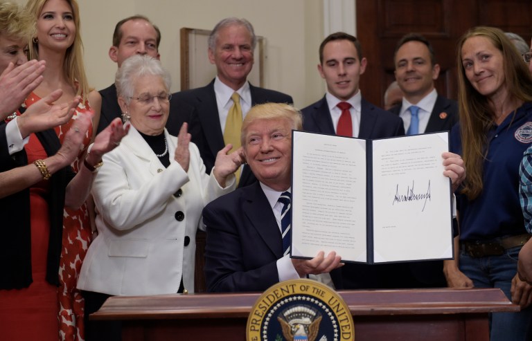 Virginia senator said he is worried about accountability in the program, for which President Trump signed an executive order on Thursday. (AP Photo/Susan Walsh)